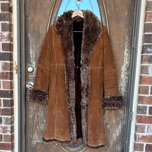 Vintage Wilson’s Leather/Fur Long Coat!